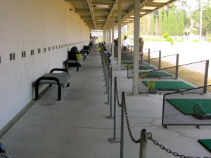 Driving range at Delaveaga Golf Course.